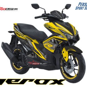 Decal Stiker Yamaha AEROX 155 VVA YELLOW TECHNO RACY